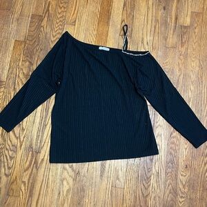 Milan Kiss Elegant Black Off-Shoulder Women's Top XL